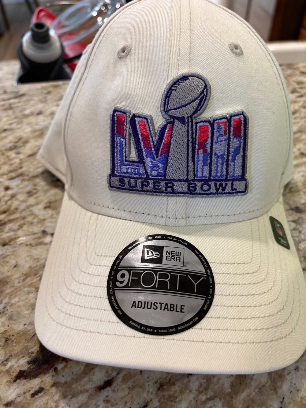 New Era 9FORTY Super Bowl LVIII Hat White Adjustable NFL Football Cap Las Vegas